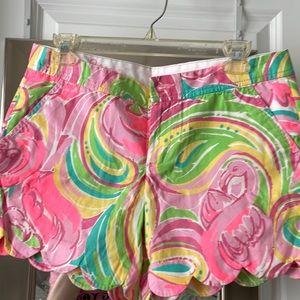 Lilly Pulitzer scalloped buttercup shorts